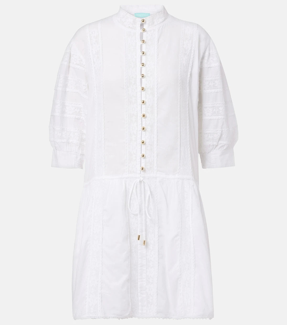 Melissa Odabash - Rita lace-trimmed cotton minidress