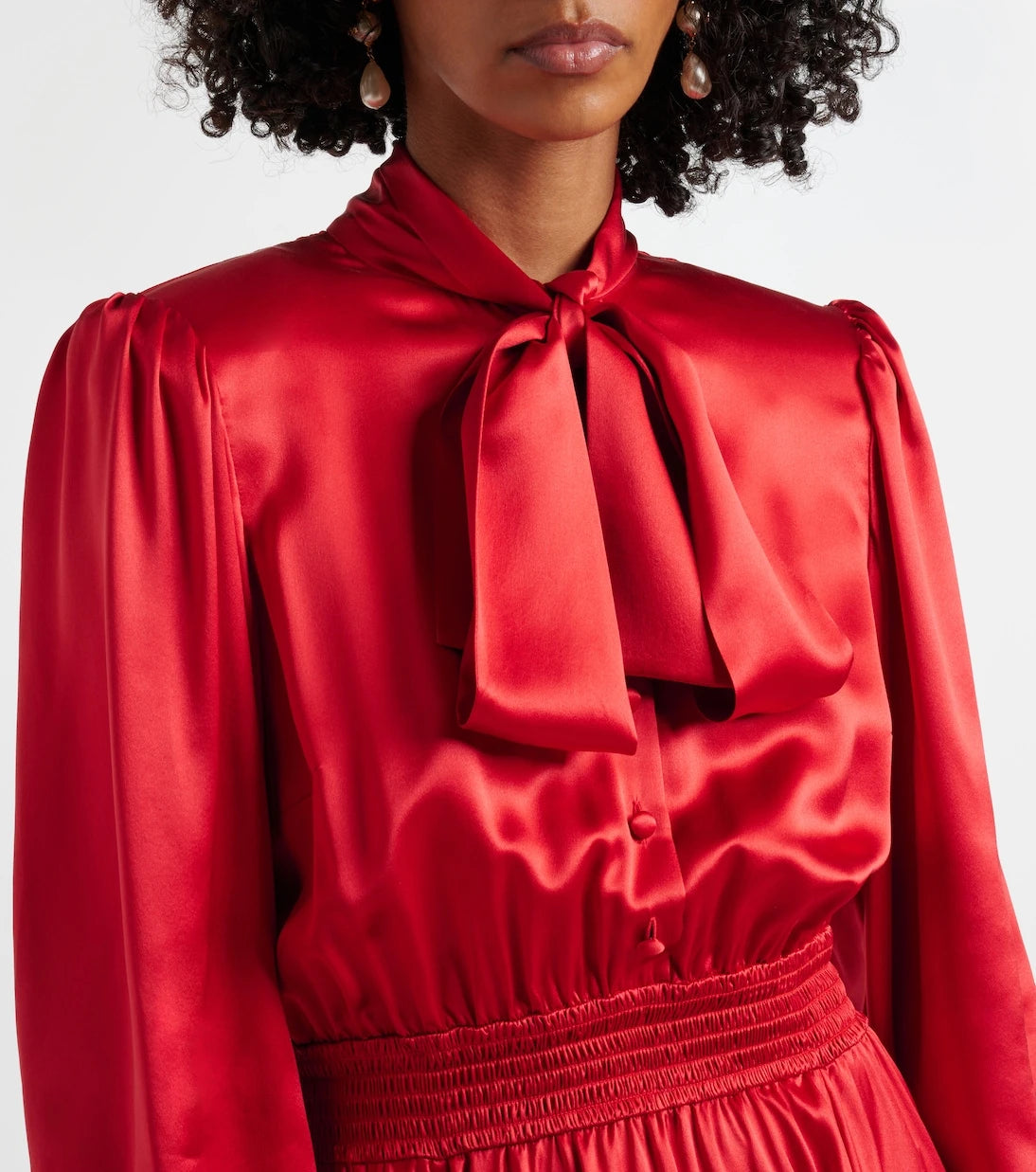 Dolce&Gabbana - Silk satin shirt dress