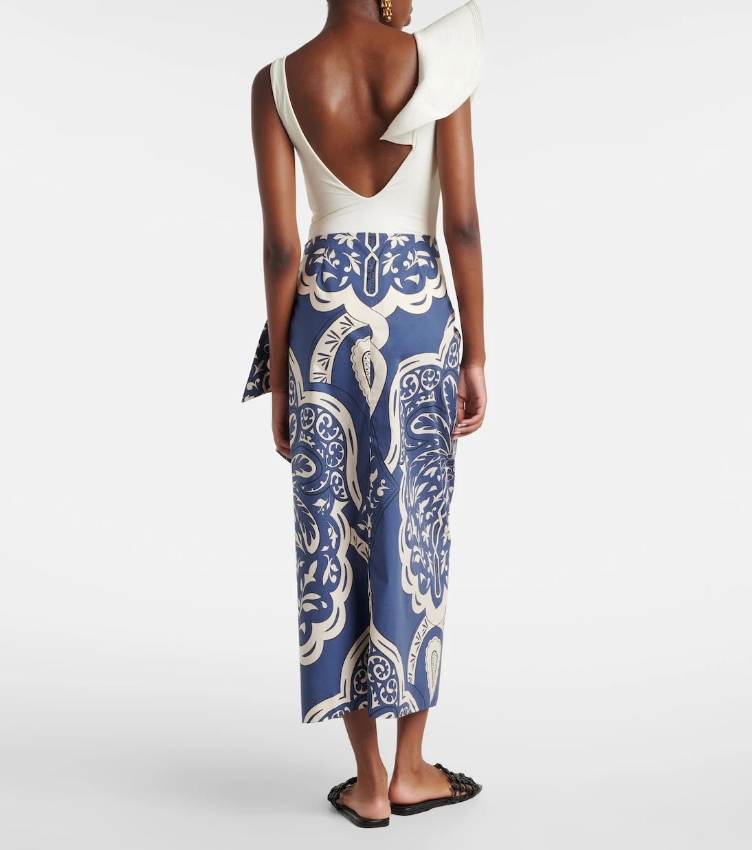 Johanna Ortiz - Printed cotton poplin wrap skirt