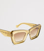 LOEWE Green Bevelled Cat Eye Sunglasses