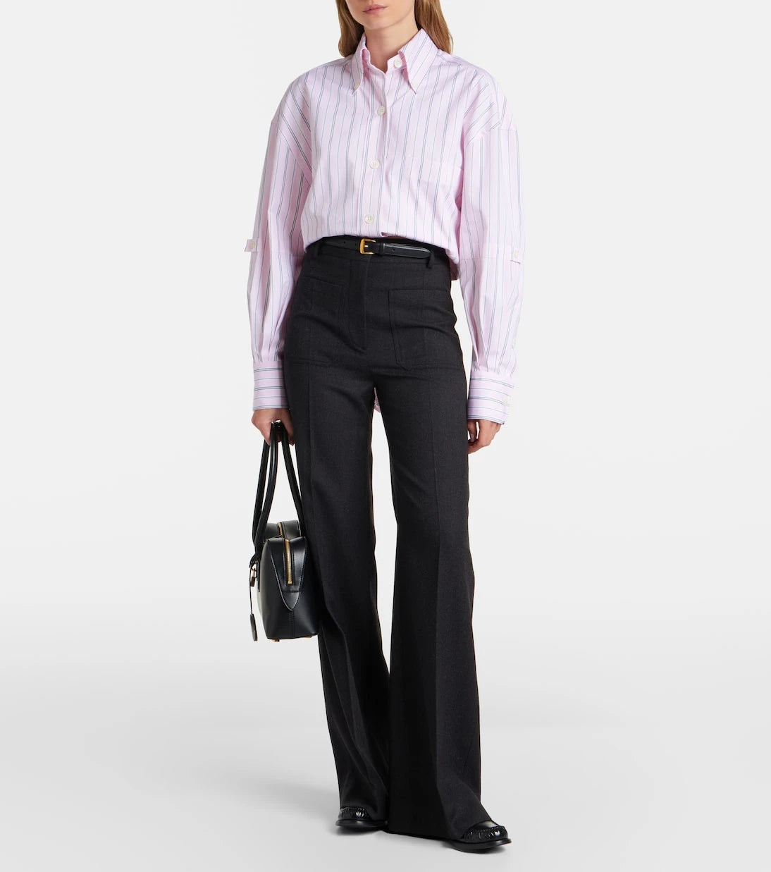 Thom Browne - Striped cotton poplin shirt