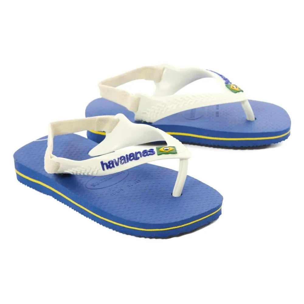 Havaianas - Logo Brasil Baby Flip Flops | Blue