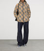 Burberry Beige Quilted Check Puffer Jacket