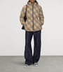 Burberry Beige Quilted Check Puffer Jacket