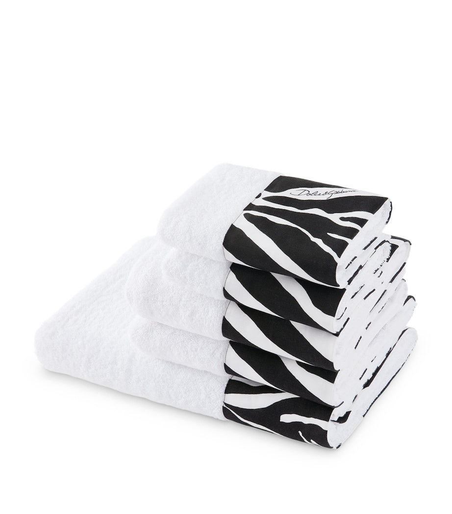 Dolce & Gabbana Casa Set of 5 Cotton Zebra Bath Towels