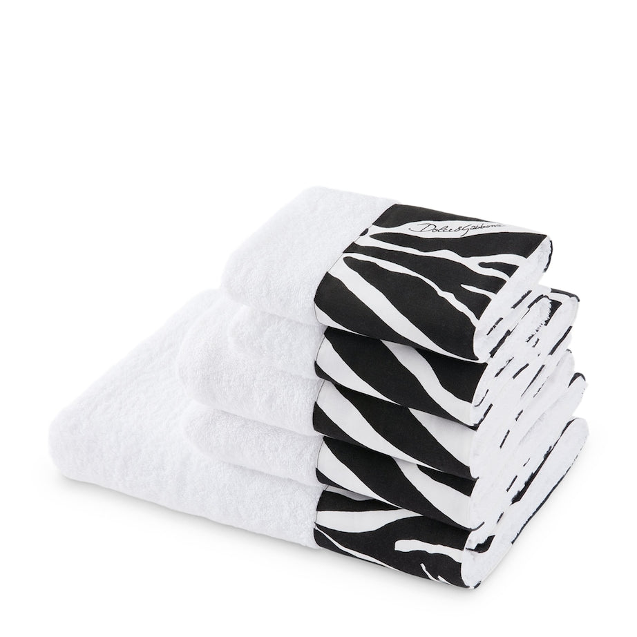 Dolce & Gabbana Casa Set of 5 Cotton Zebra Bath Towels
