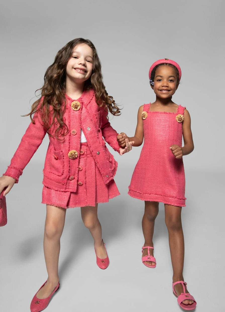 Dolce&Gabbana Kids - Embellished cotton-blend tweed jacket
