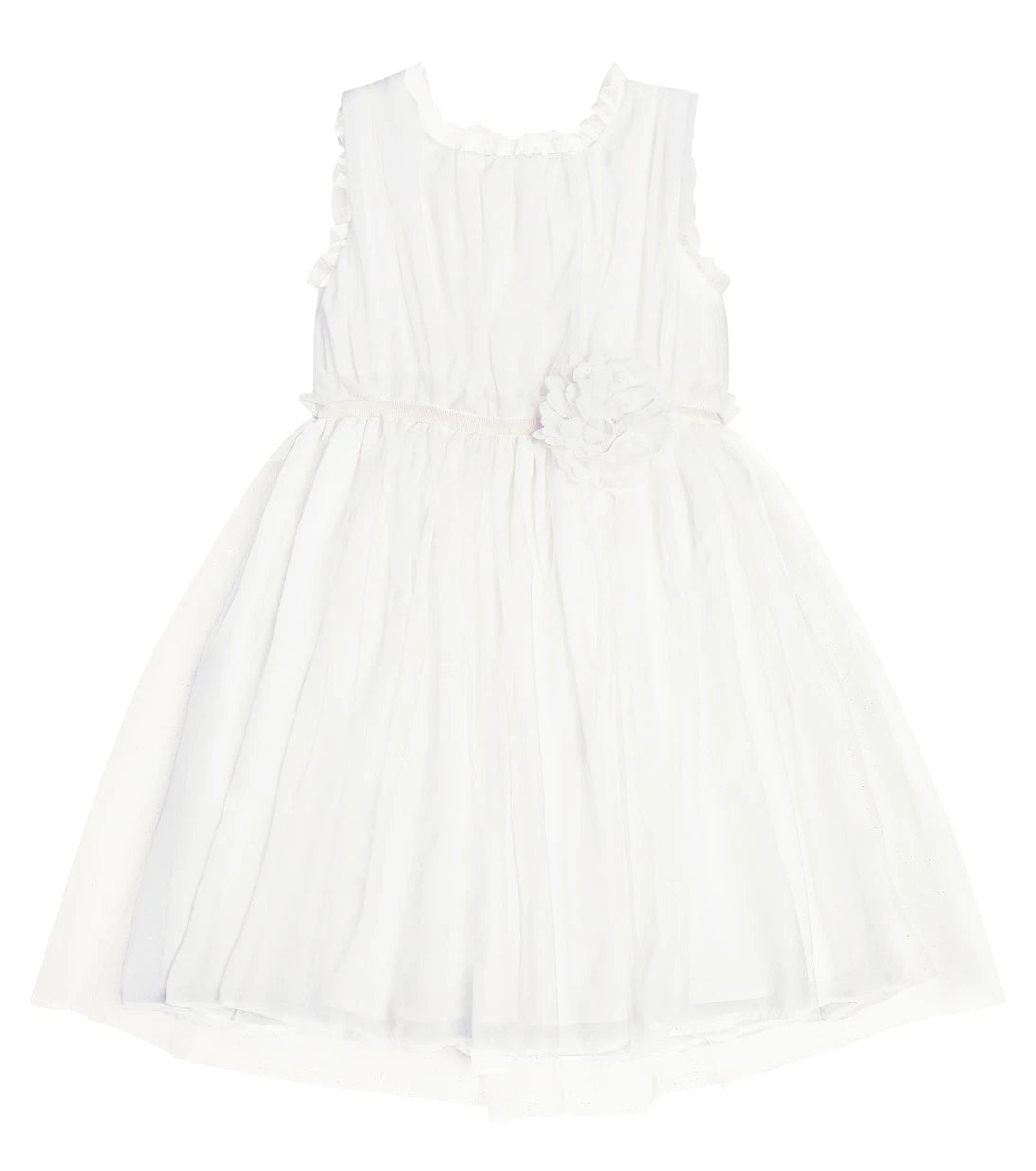 Patachou - Floral-appliqué tulle dress