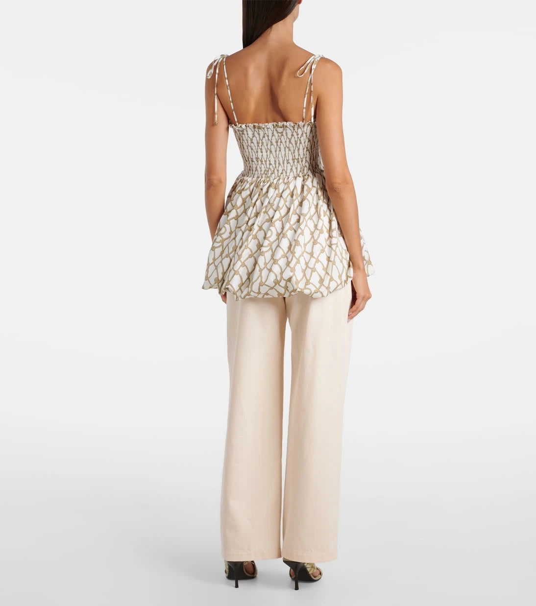 Burberry - Knot shirred cotton minidress