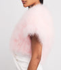 Yves Salomon Pink Feather Bolero Jacket