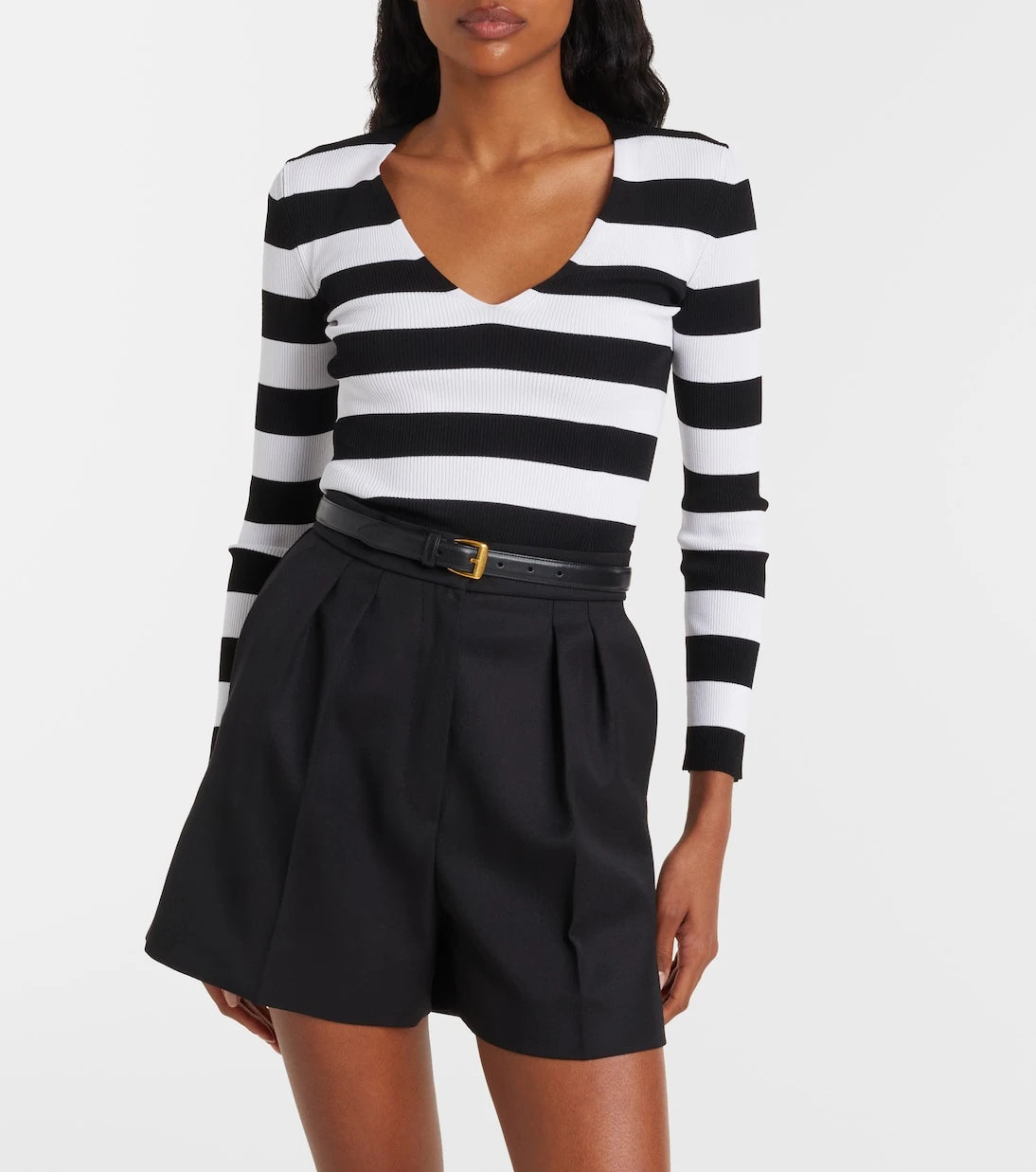 Max Mara - Vello fitilli örgü çizgili süveter
