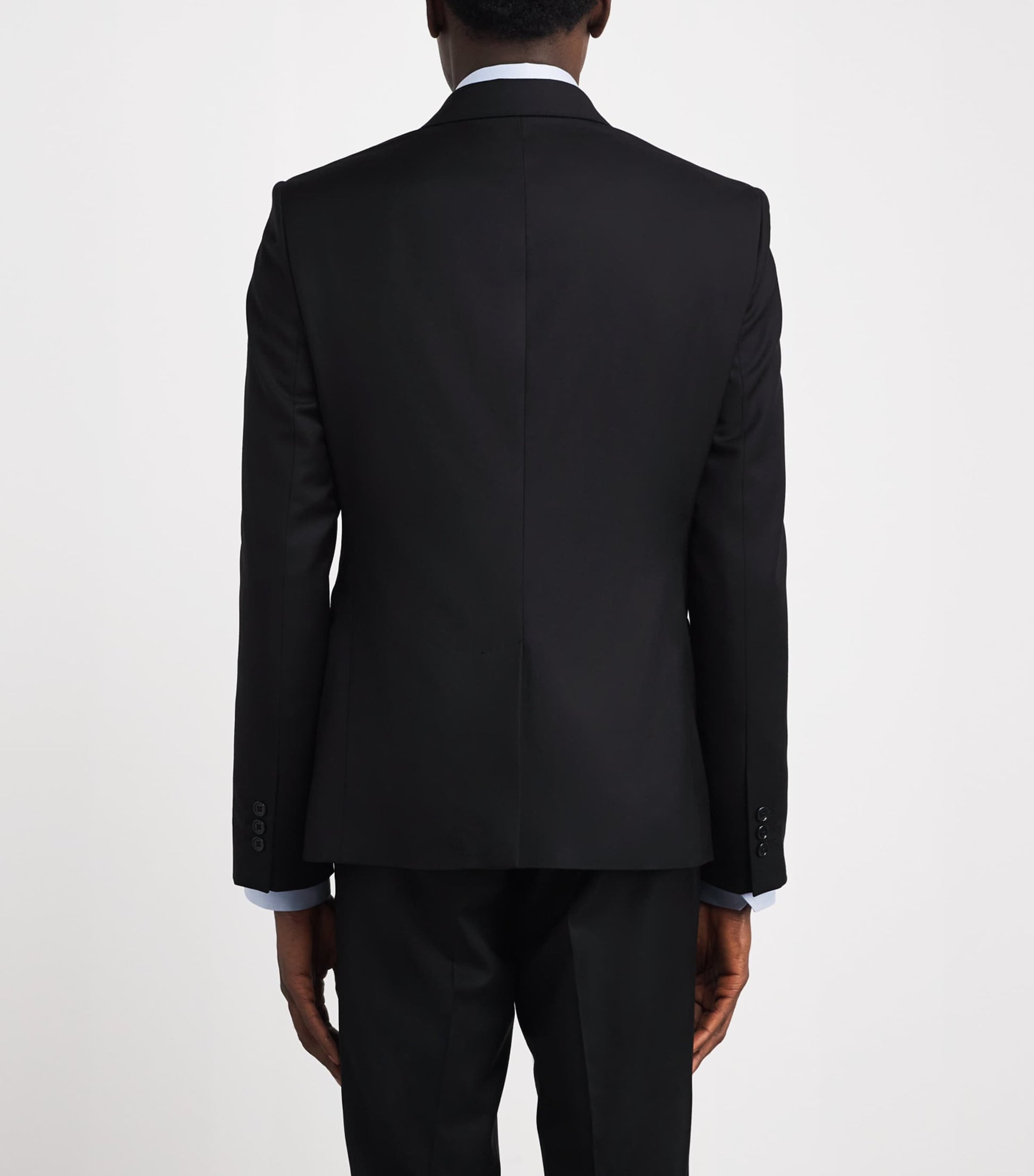 Emporio Armani Black Wool Single-Breasted Blazer