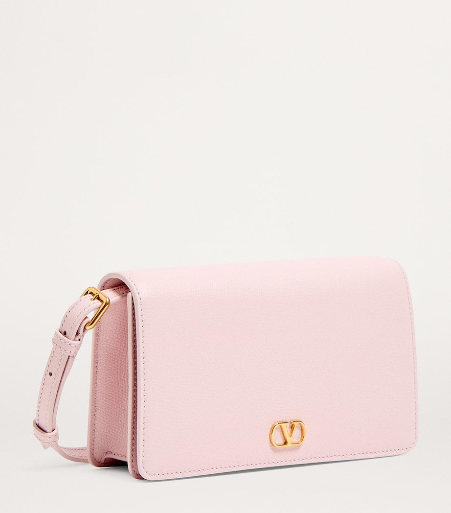 Valentino Garavani Pink Mini Calf Leather VLogo Shoulder Bag