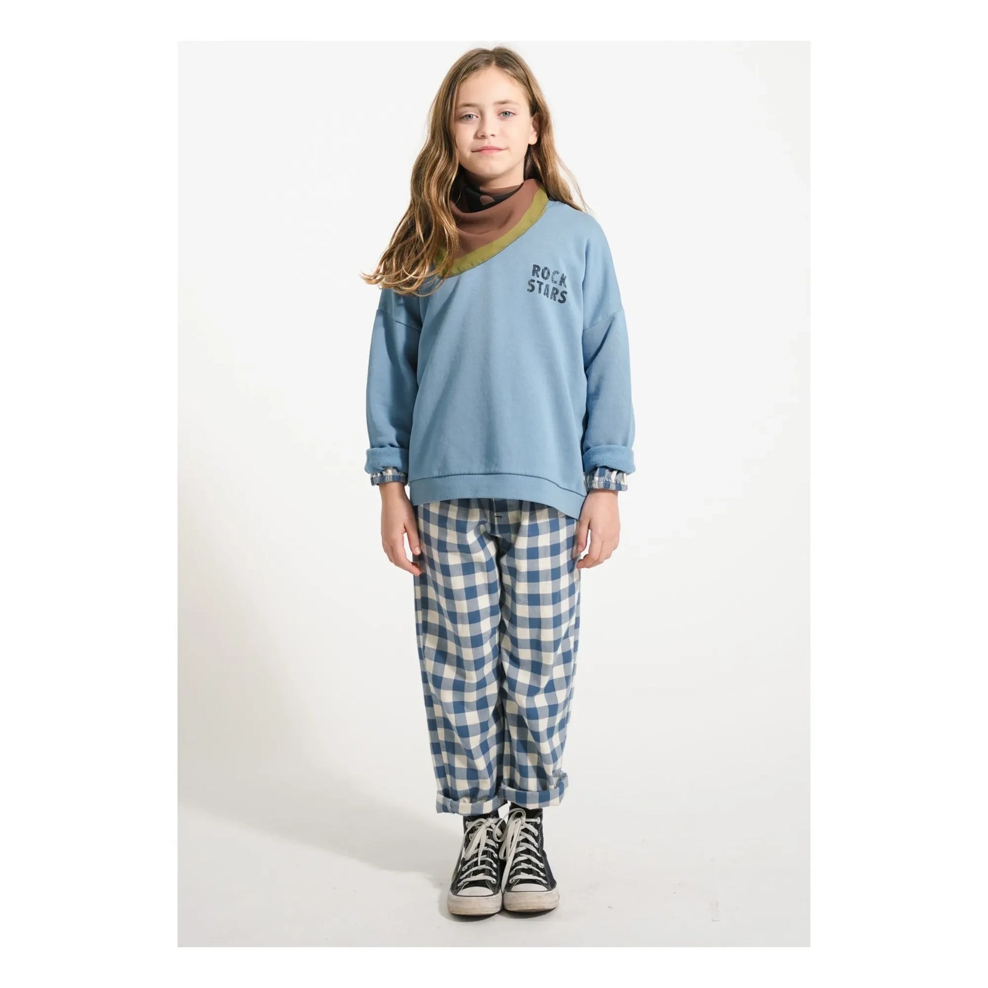 Piupiuchick - Rock Stars organic cotton sweatshirt | Blue