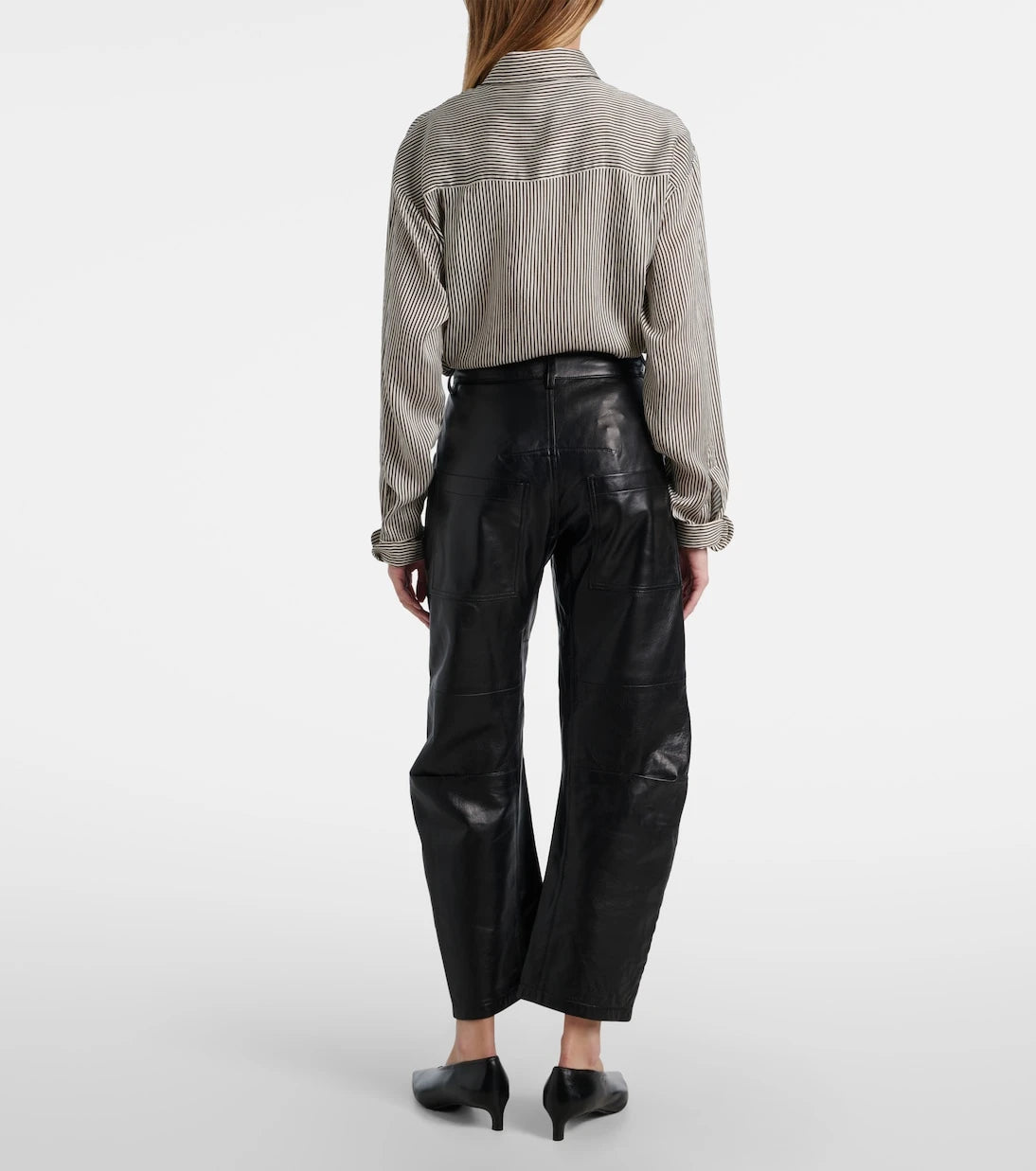 Nili Lotan - Shon leather barrel-leg pants