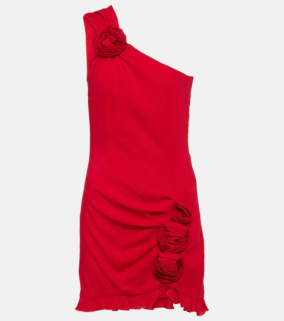 Blumarine - Floral-appliqué crêpe minidress