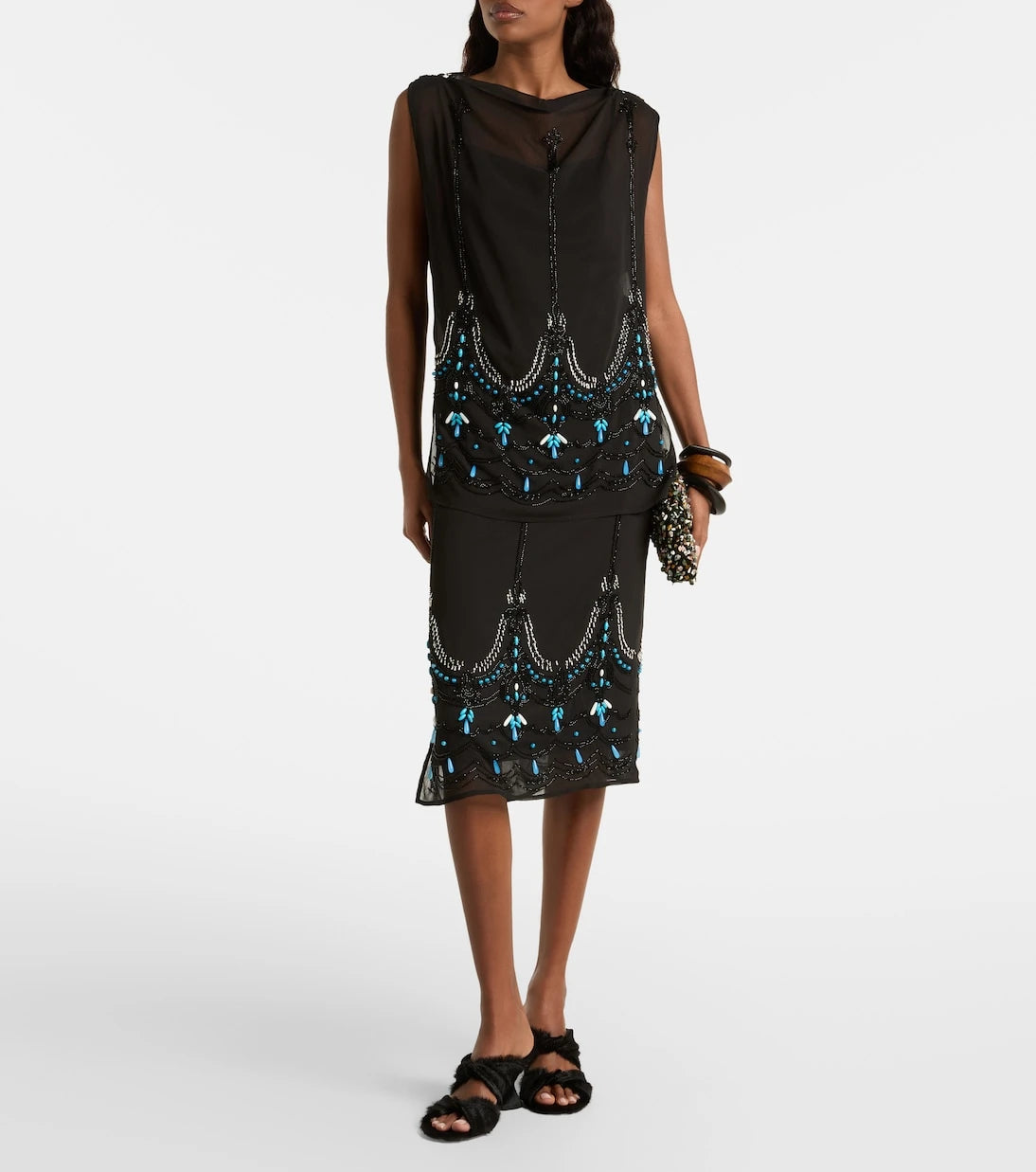 Xu Zhi - Beaded jersey top