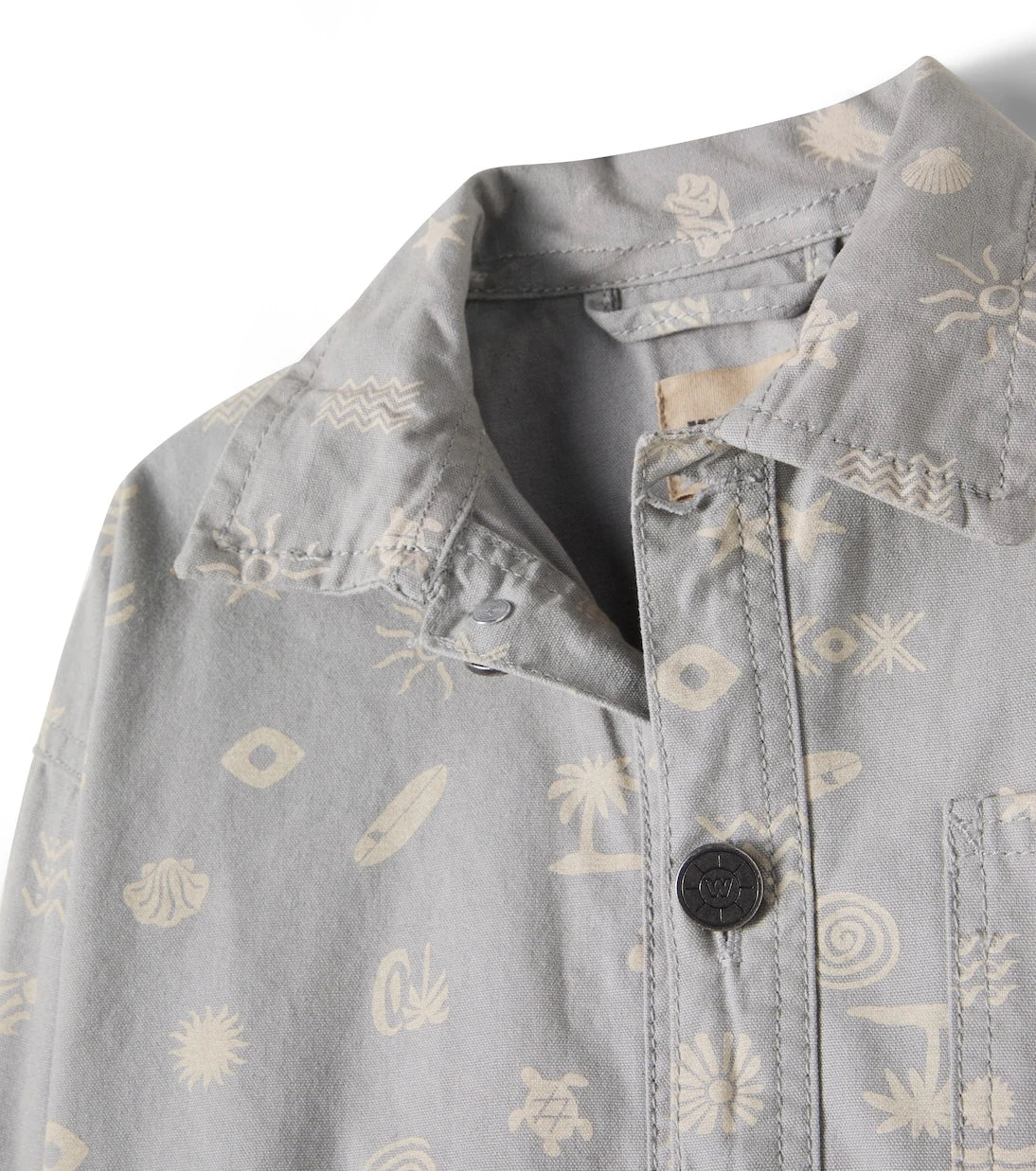 Wheat - Marcel printed cotton canvas overshirt