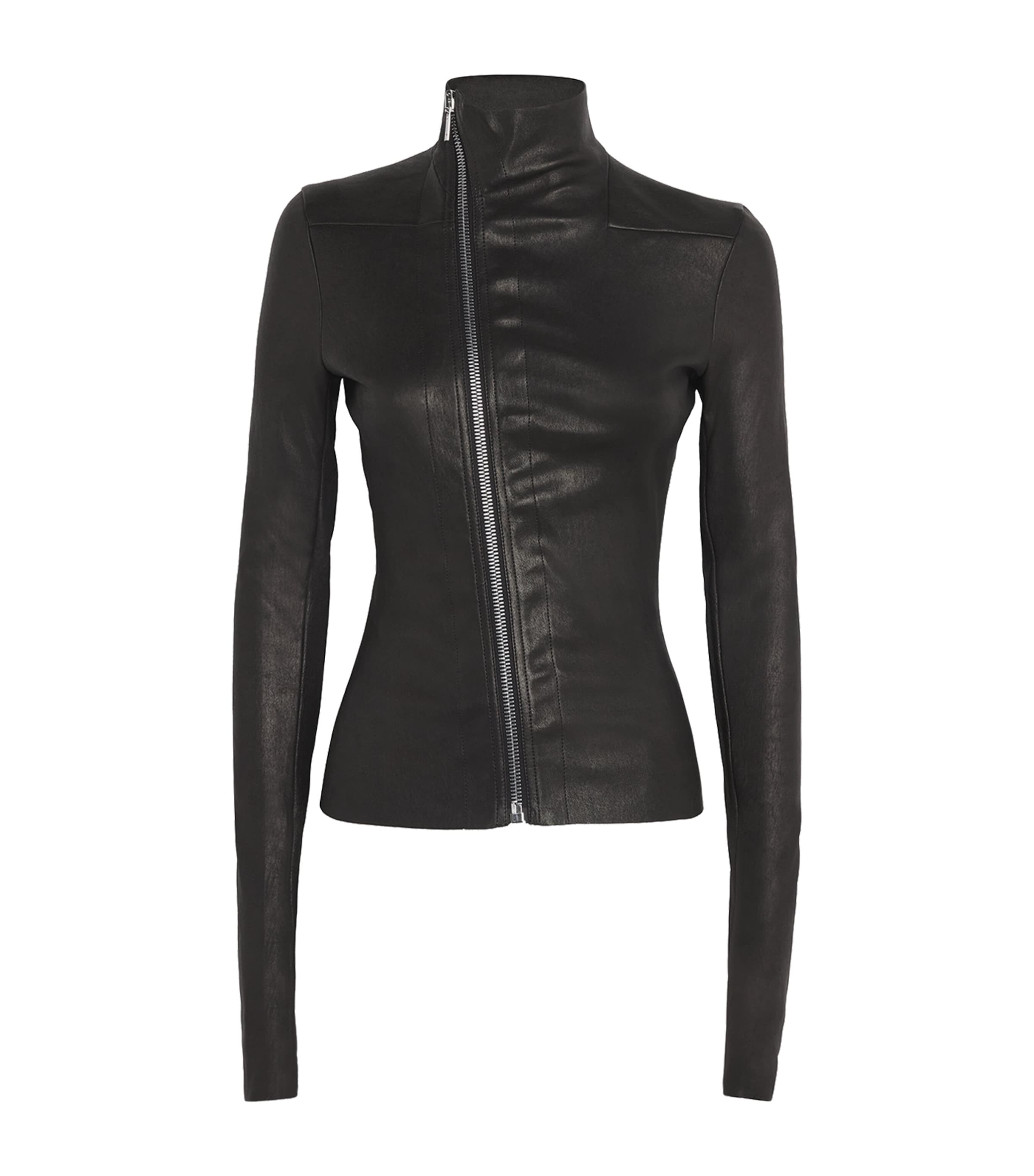 Rick Owens Black Lamb Leather Gary Jacket