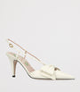 Valentino Garavani Beige Leather Bow-Detail Bowow Pumps 85