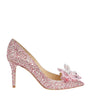 Pink Alia 85 Crystal Pumps