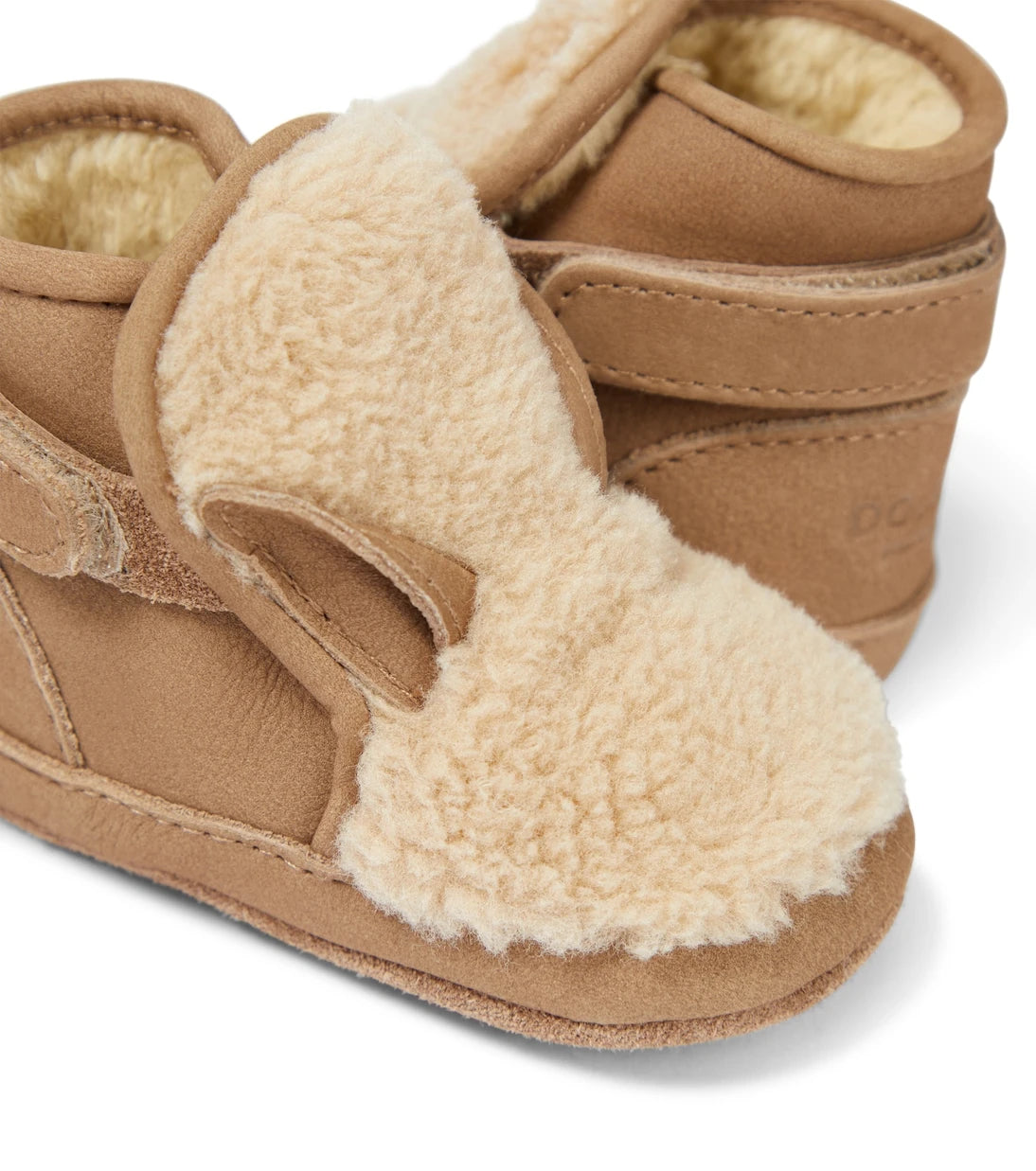 Donsje - Baby Richy teddy-trimmed leather booties