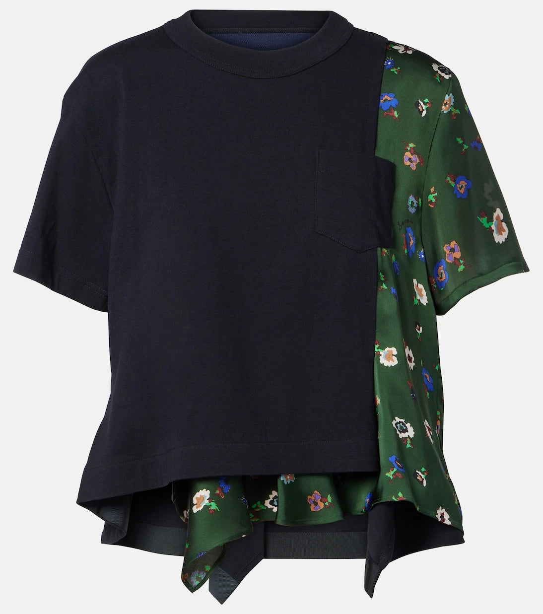 Sacai - Floral cotton top