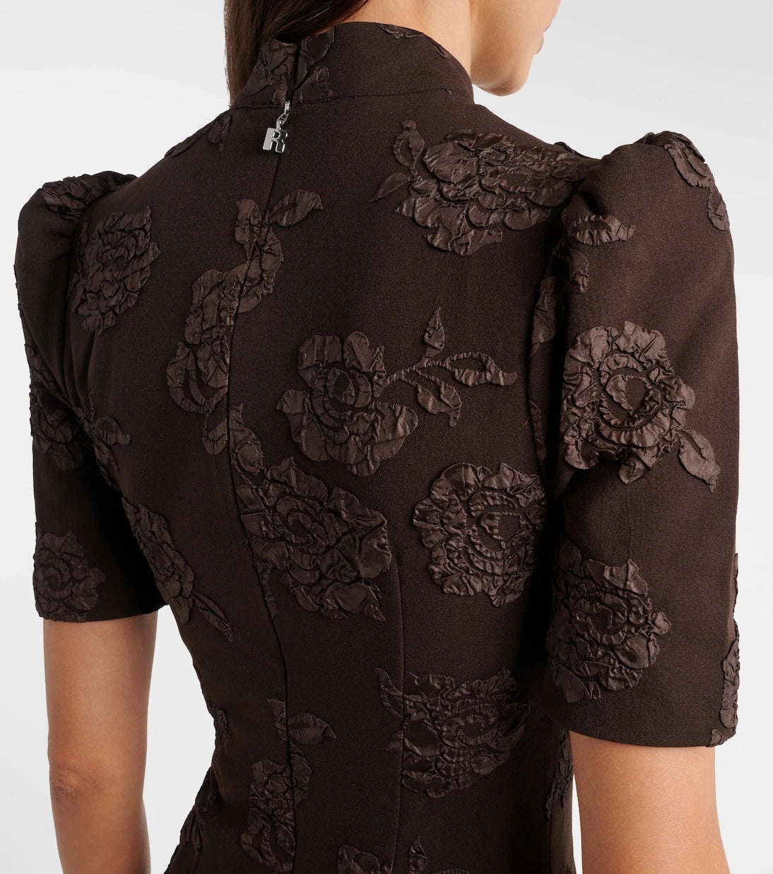 Rotate - Floral jacquard midi dress
