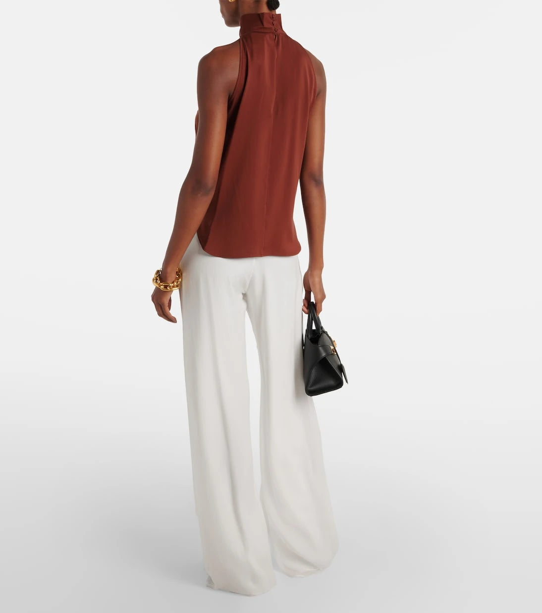 Max Mara - Memore halterneck silk top