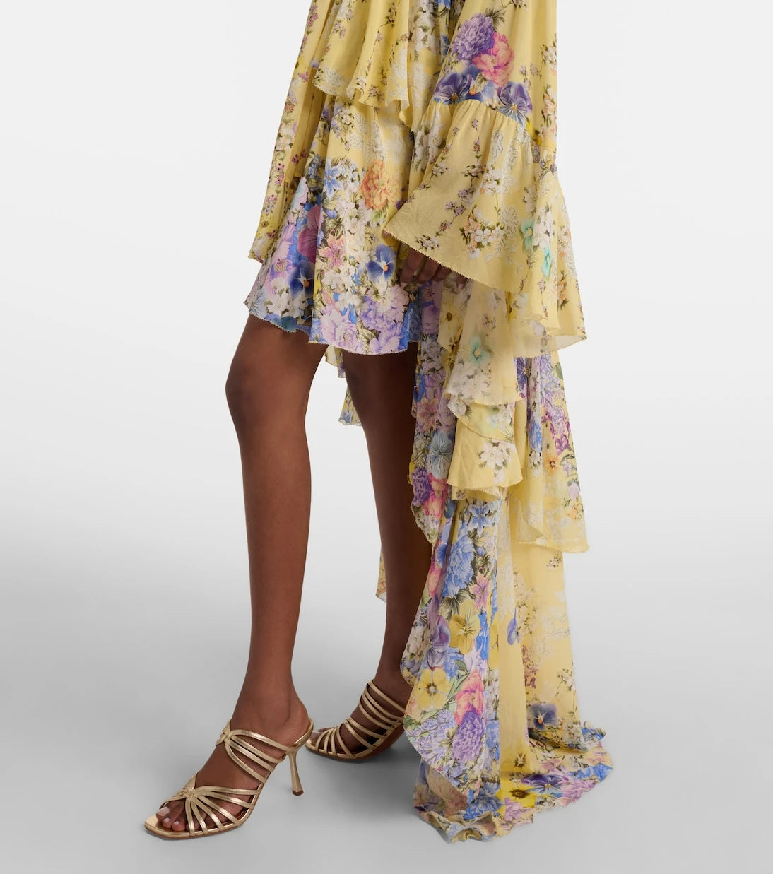Camilla - Embellished asymmetric silk georgette maxi dress
