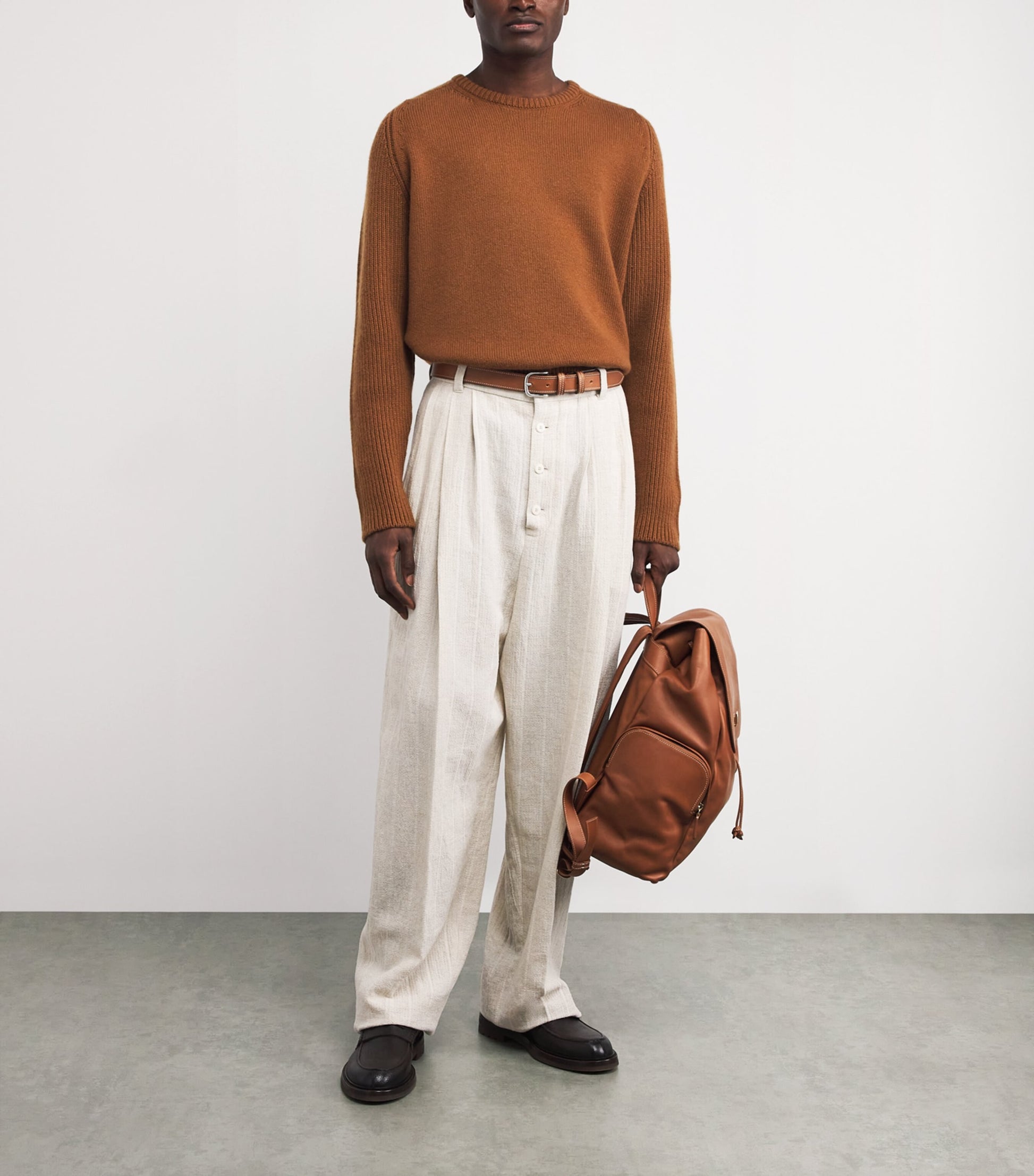 Eleventy Leather Belt