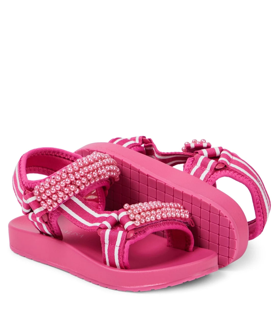 Monnalisa - Tecno faux pearl-embellished sandals
