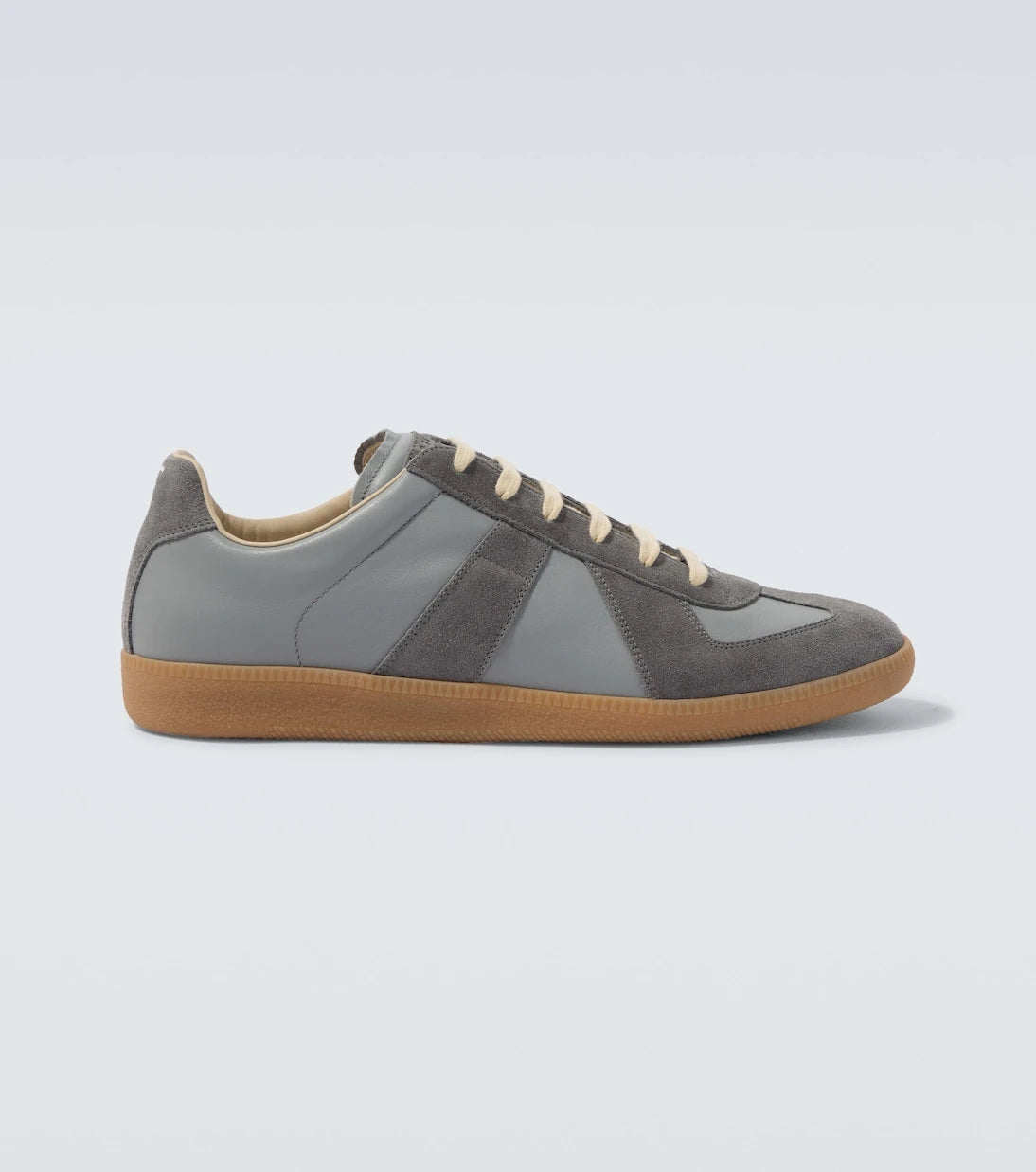 Maison Margiela - Replica leather-trimmed suede sneakers