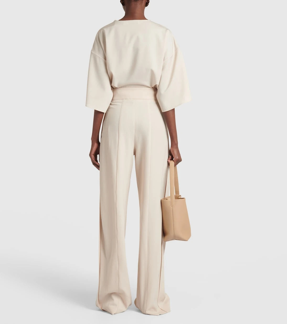 Fforme - Faye high-rise wool wide-leg pants