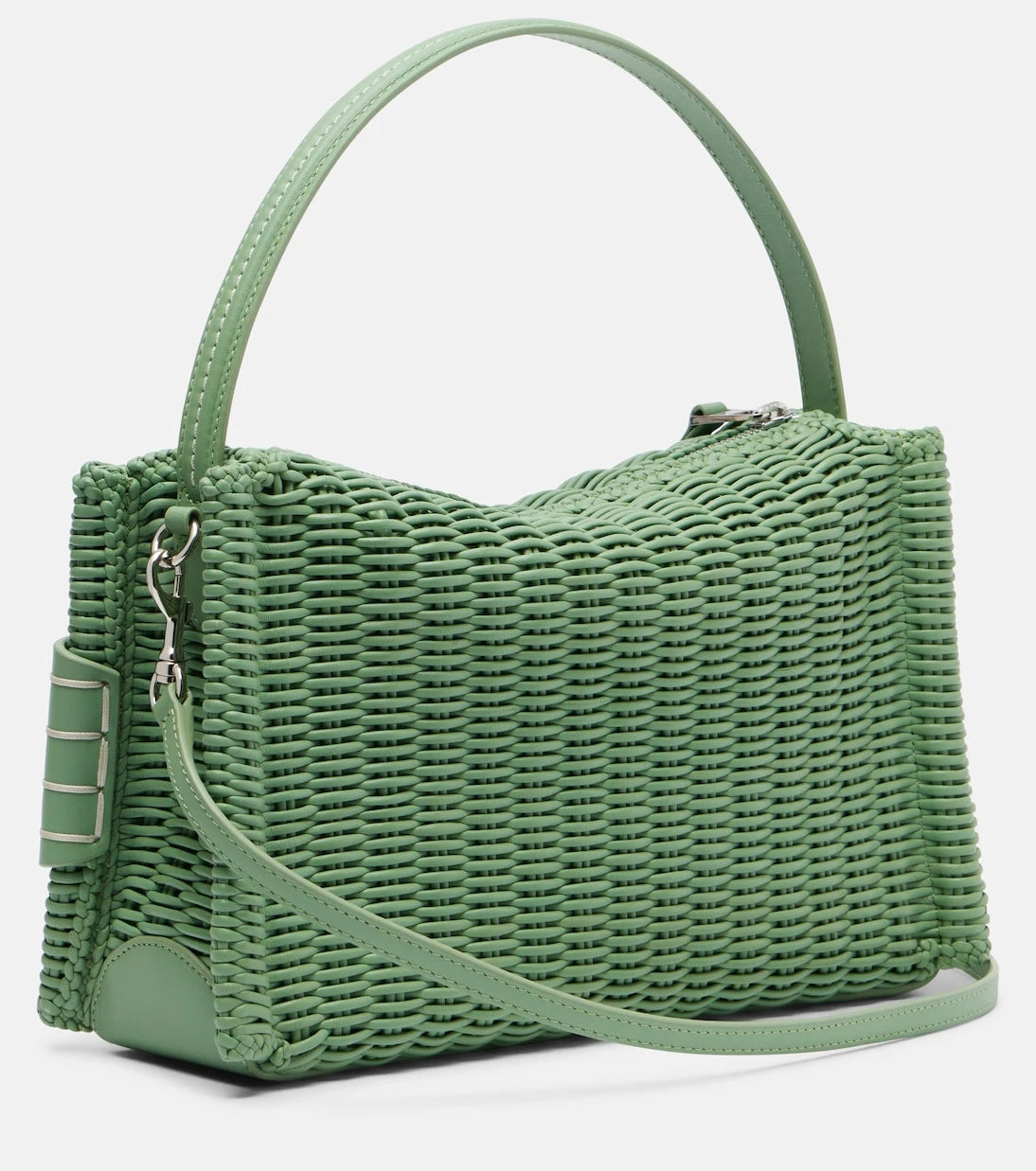 JW Anderson - Loafer woven leather top-handle bag