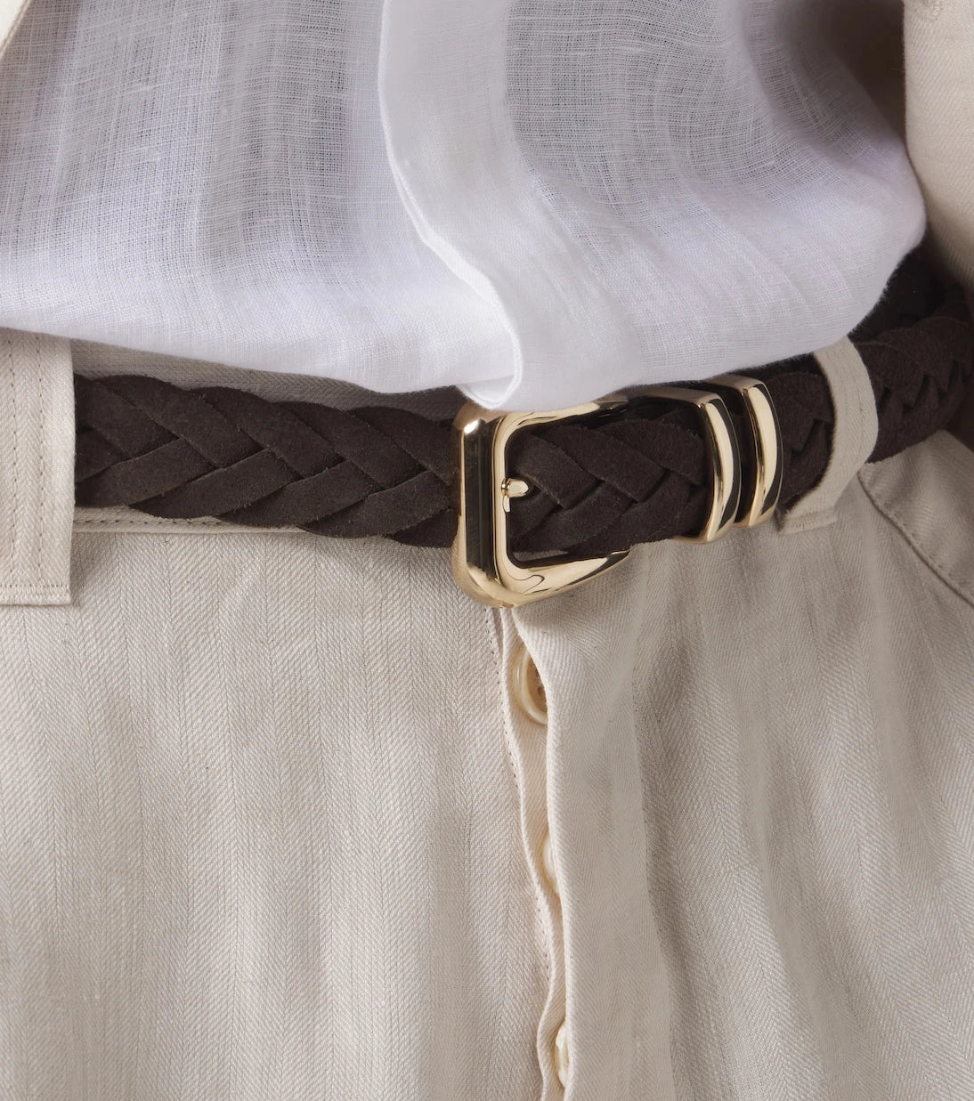 Brunello Cucinelli - Braided suede belt