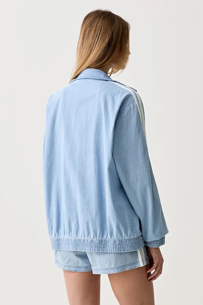 adidas Originals kadın denim fermuarlı sweatshirt