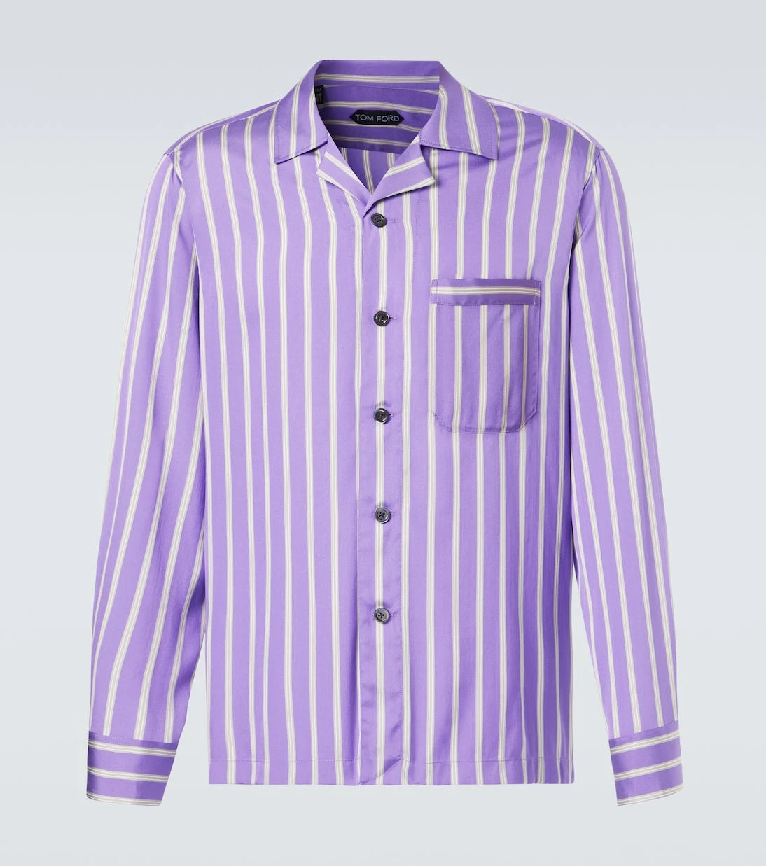 Tom Ford - Striped silk jacquard shirt