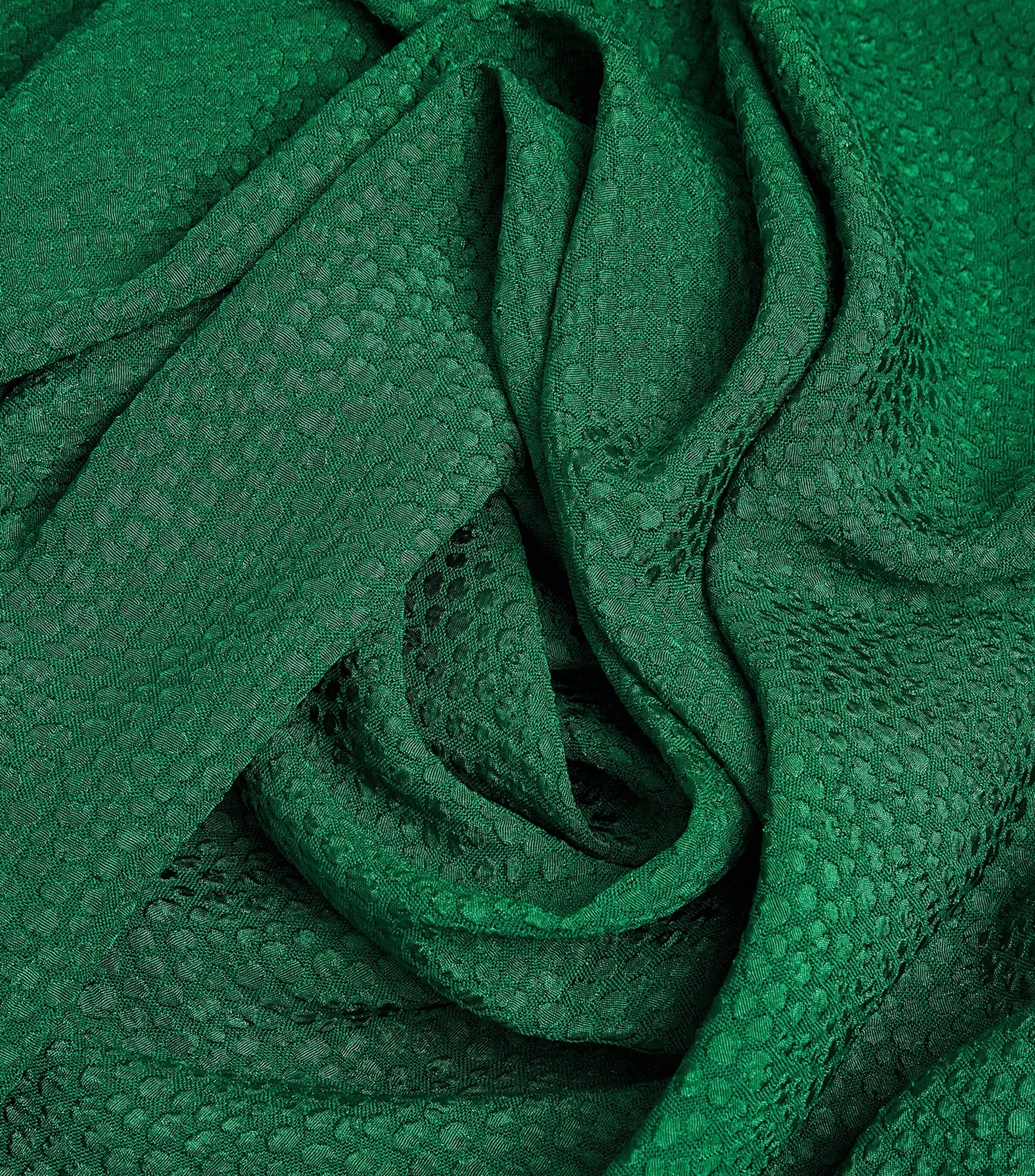 Edeline Lee Green Bubble Jacquard Aphrodite Midi Dress