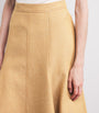 Emilia Wickstead Brown Pleated Blisse Midi Skirt
