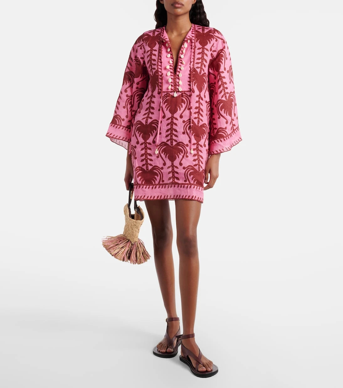جوهانا أورتيز - سترة كتان مطبوعة