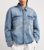 Good American Blue Structured Denim Shirt