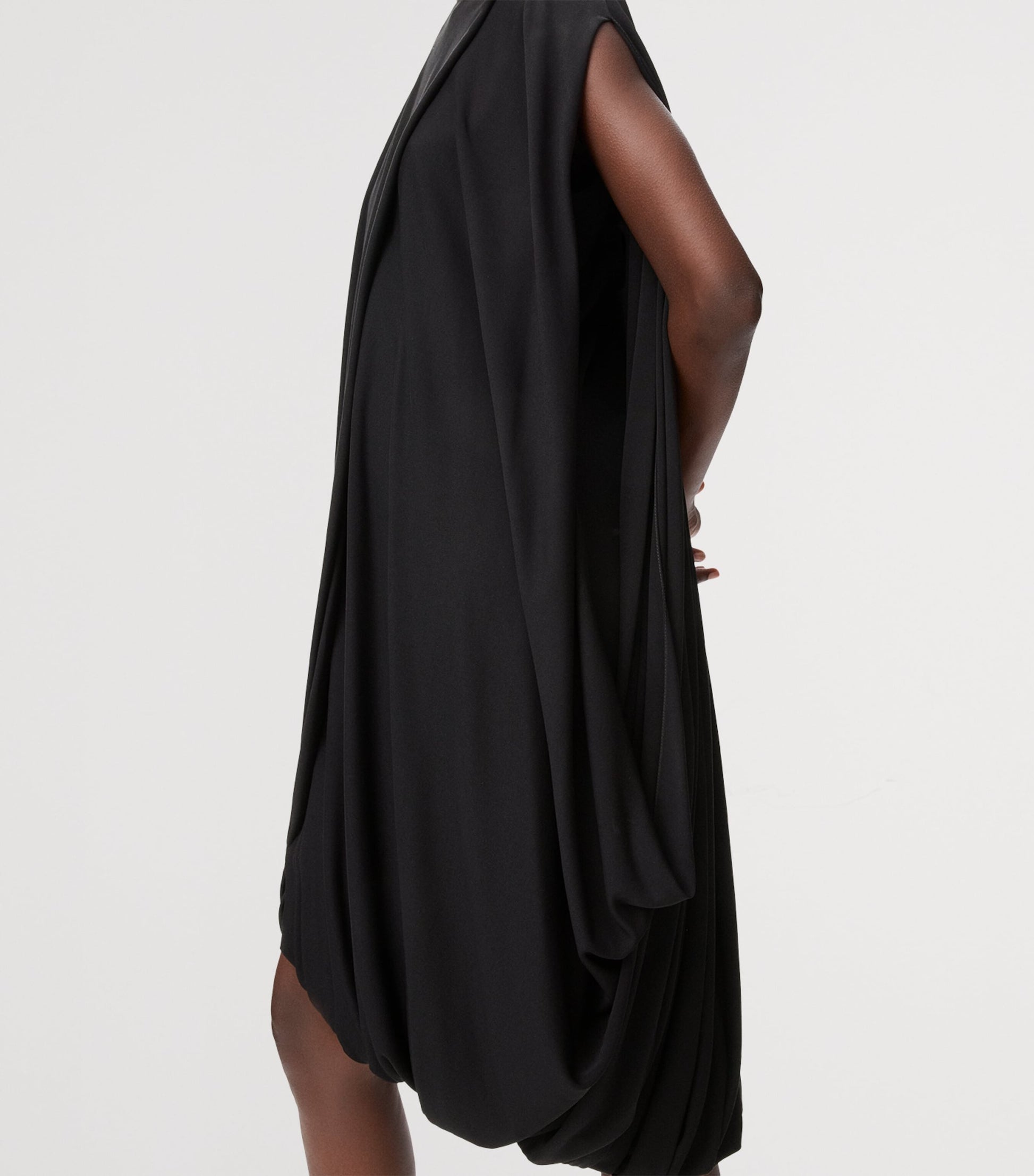 LOEWE Black Draped Mini Dress