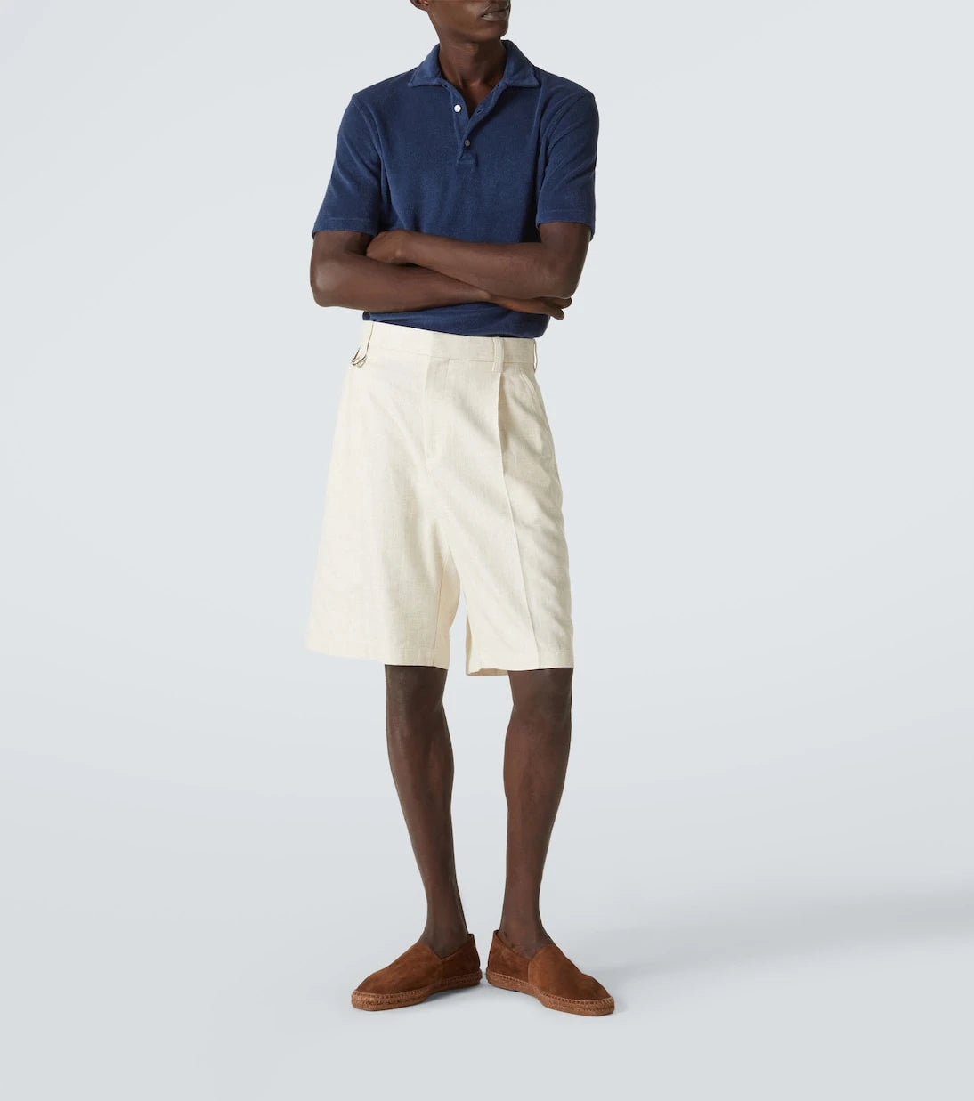 Fedeli - Cotton terry polo shirt