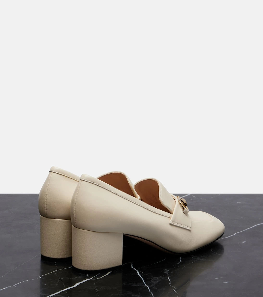 Gucci - Lady Horsebit leather loafer pumps