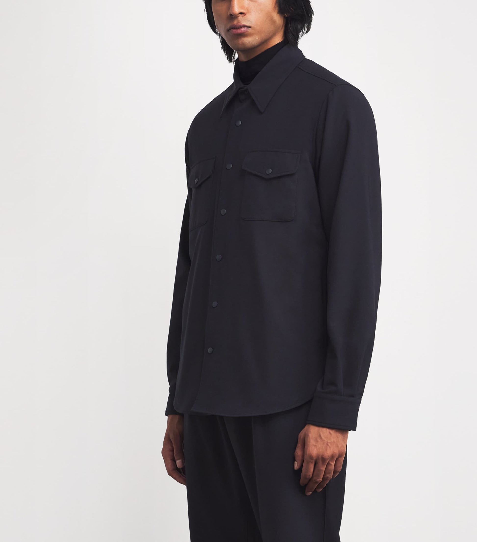 Aspesi Technical Stud-Fastened Overshirt
