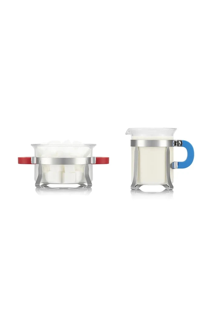 Bodum borosilikat cam şekerlik ve sütlük seti 7 x 10 x 8,2 cm