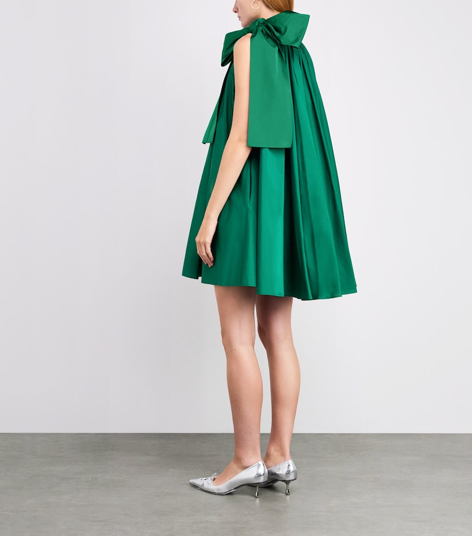 Green Taffeta Mini Dress