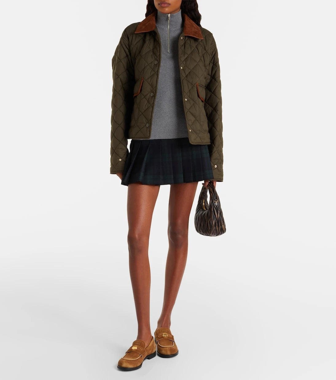Miu Miu - Cotton half-zip sweater