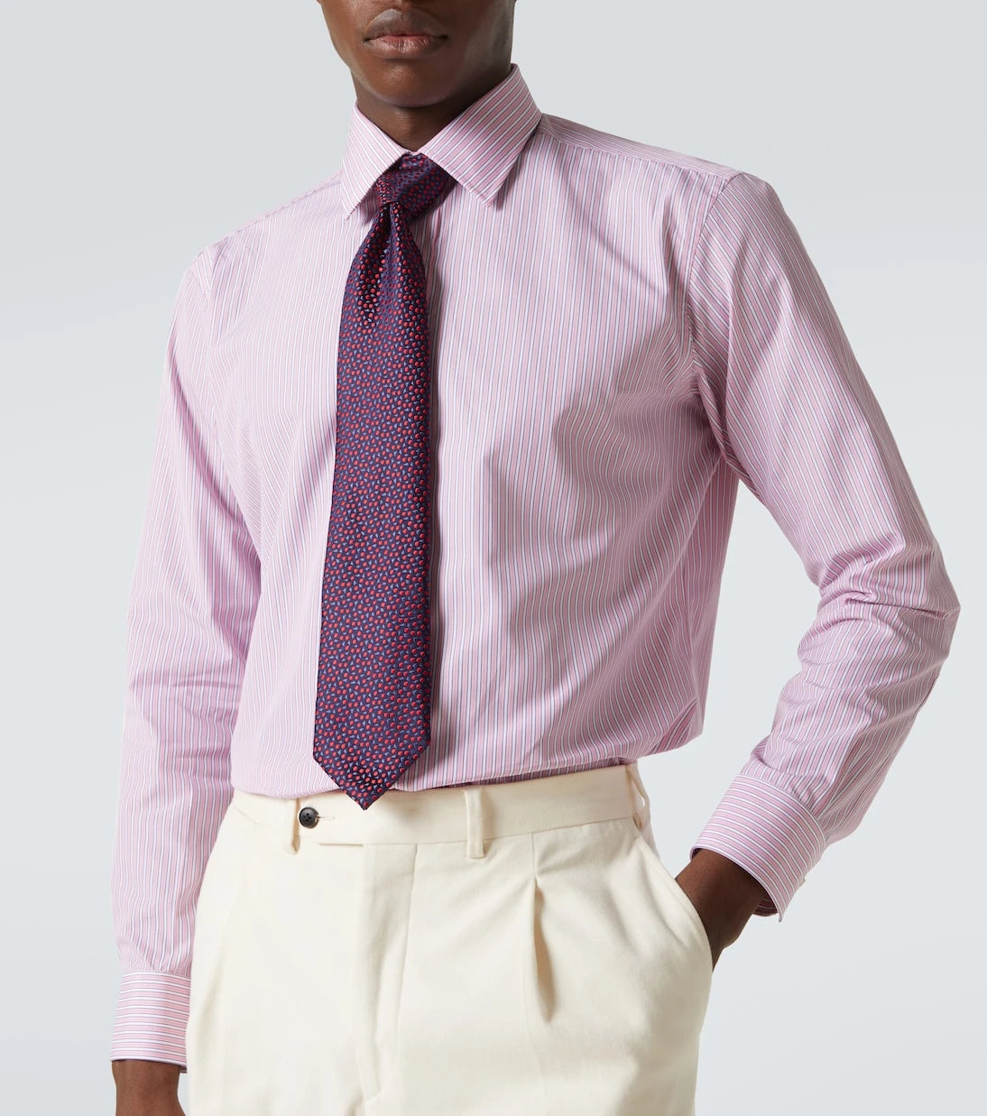 Charvet - Striped cotton poplin shirt